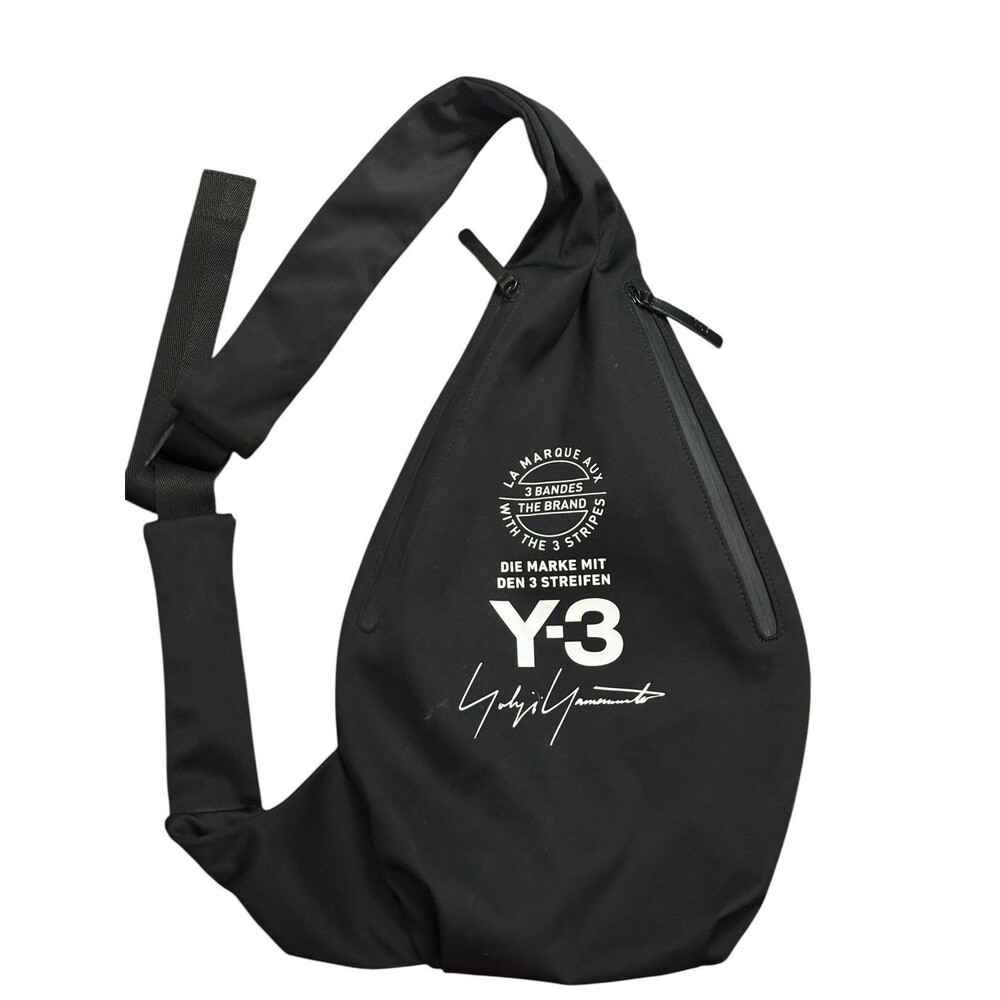 Adidas Y-3 Yohji Yamamoto Sling Bag Black Crossbody Shoulder Backpack Techwear - Picture 8 of 10